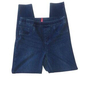 Spanx‎ Womens Dark Blue Denim Leggings Skinny Fit Size M